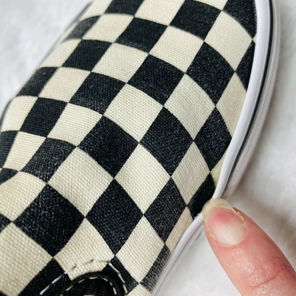 Vans Authentic W 6.5 M 5 Black White Checkerboard - Picture 10 of 12
